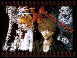 dziewczyna, potwór, czaszka, Death Note, chłopak